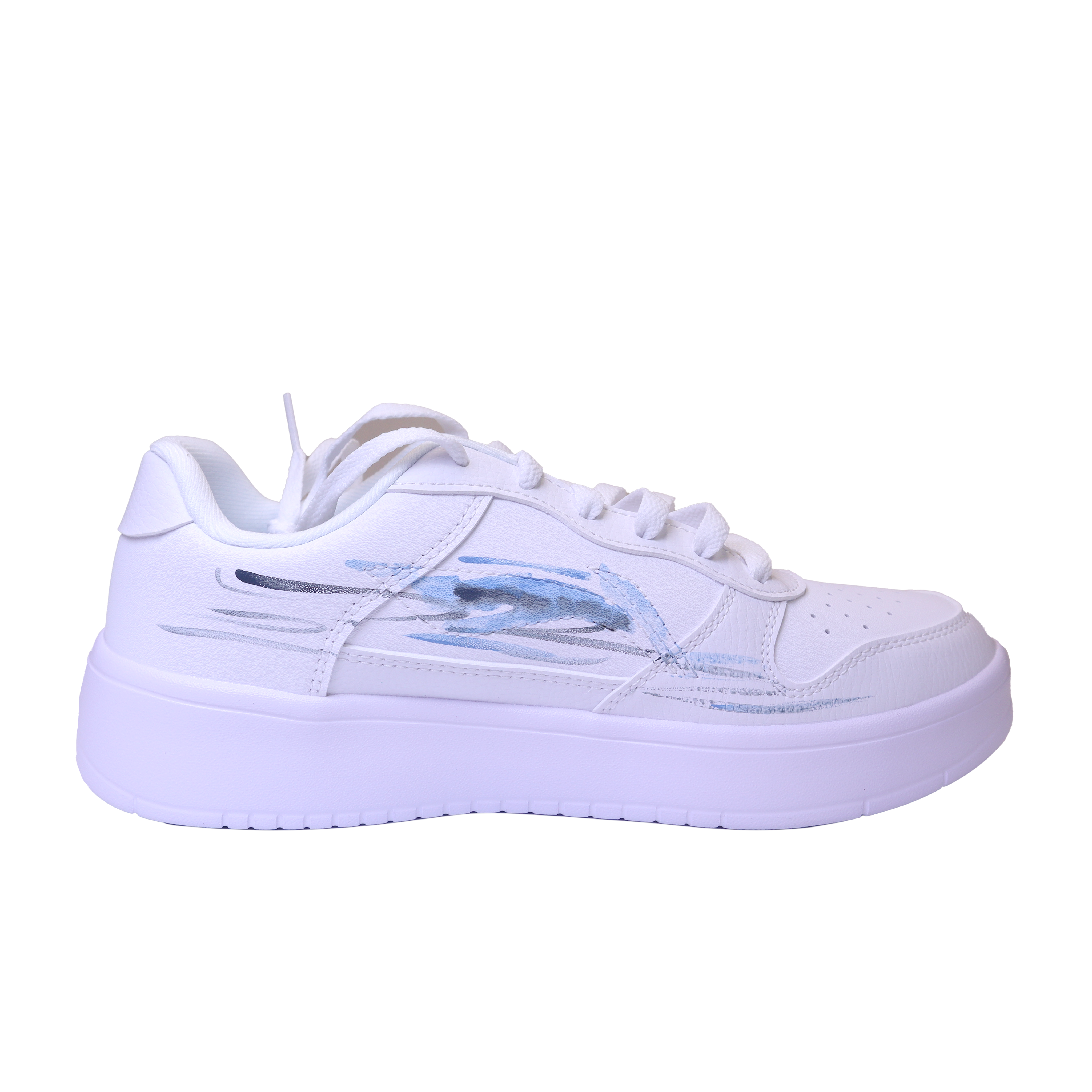 Понтонные лодки легкие и дышащие низкие кроссовки для скейтбординга unisex LINING, синий серый — фото 4