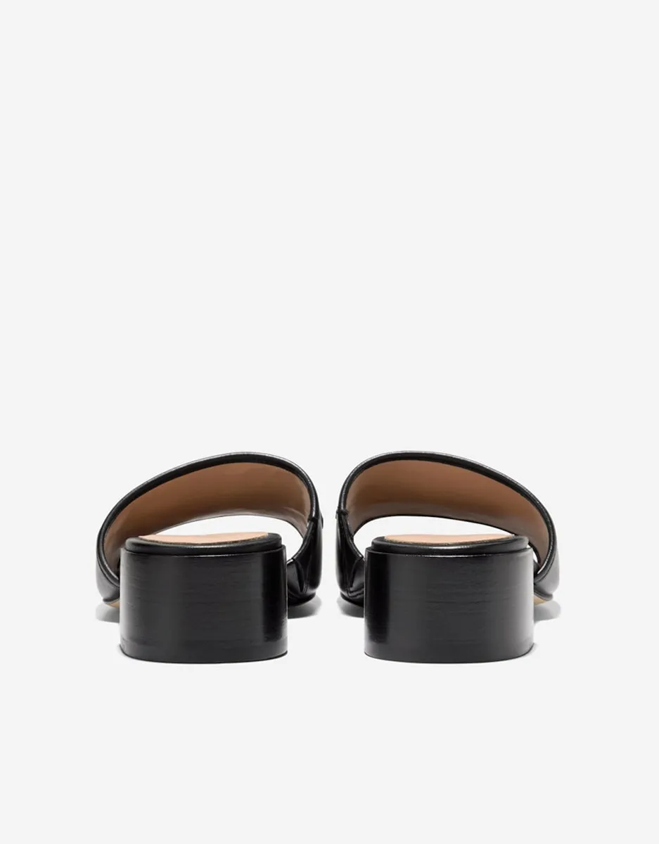 Женские мюли на каблуке из натуральной кожи Cole Haan, черный — фото 3