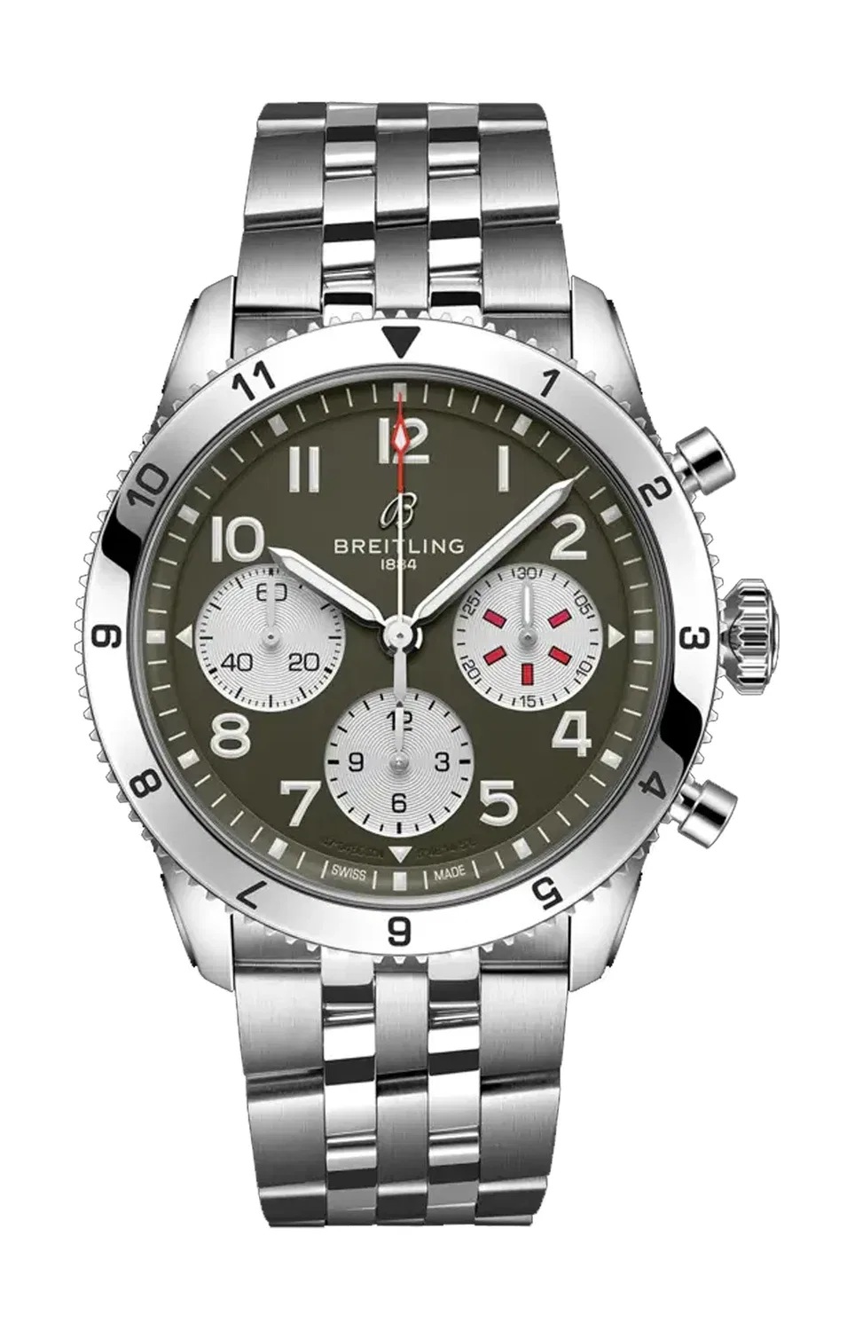 КЛАССИЧЕСКИЙ AVI ХРОНОГРАФ 42 CURTISS WARHAWK - A233802A1L1A1 BREITLING, черный