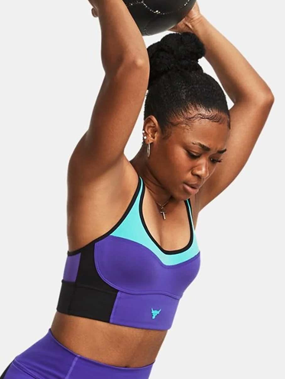

Спортивный бюстгальтер Under Armour Pjt Rck Lets Go Infty Q4, фиолетовый