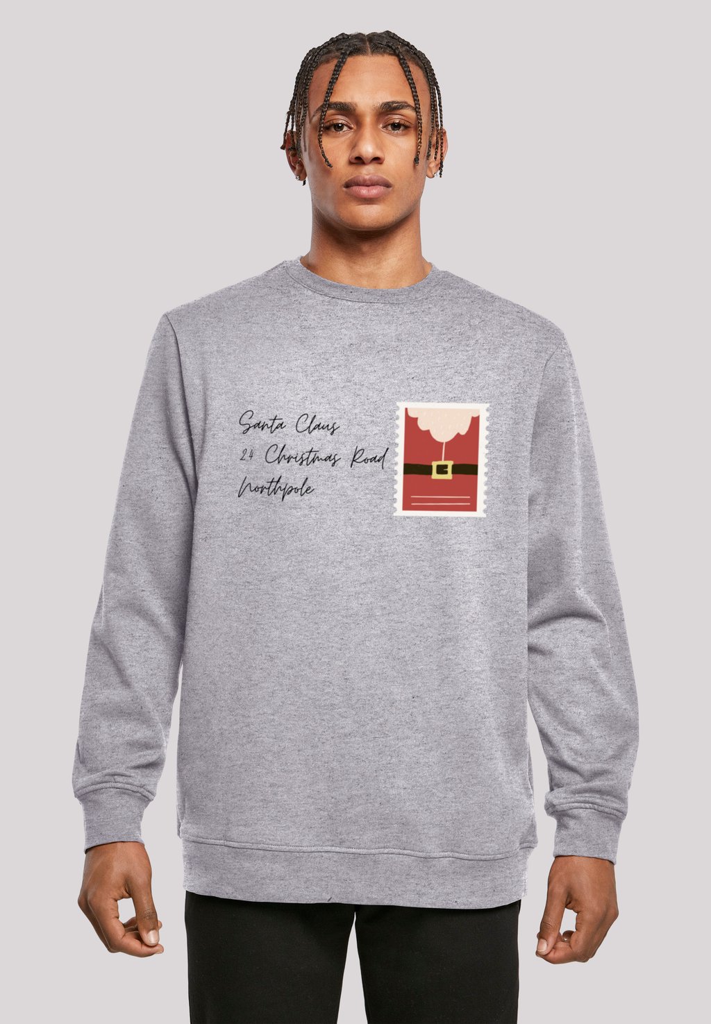 

Толстовка SANTA LETTER WEIHNACHTEN F4NT4STIC, серый