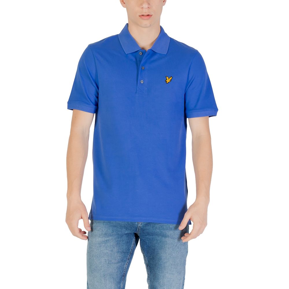 

Синяя хлопковая рубашка-поло Lyle & Scott
