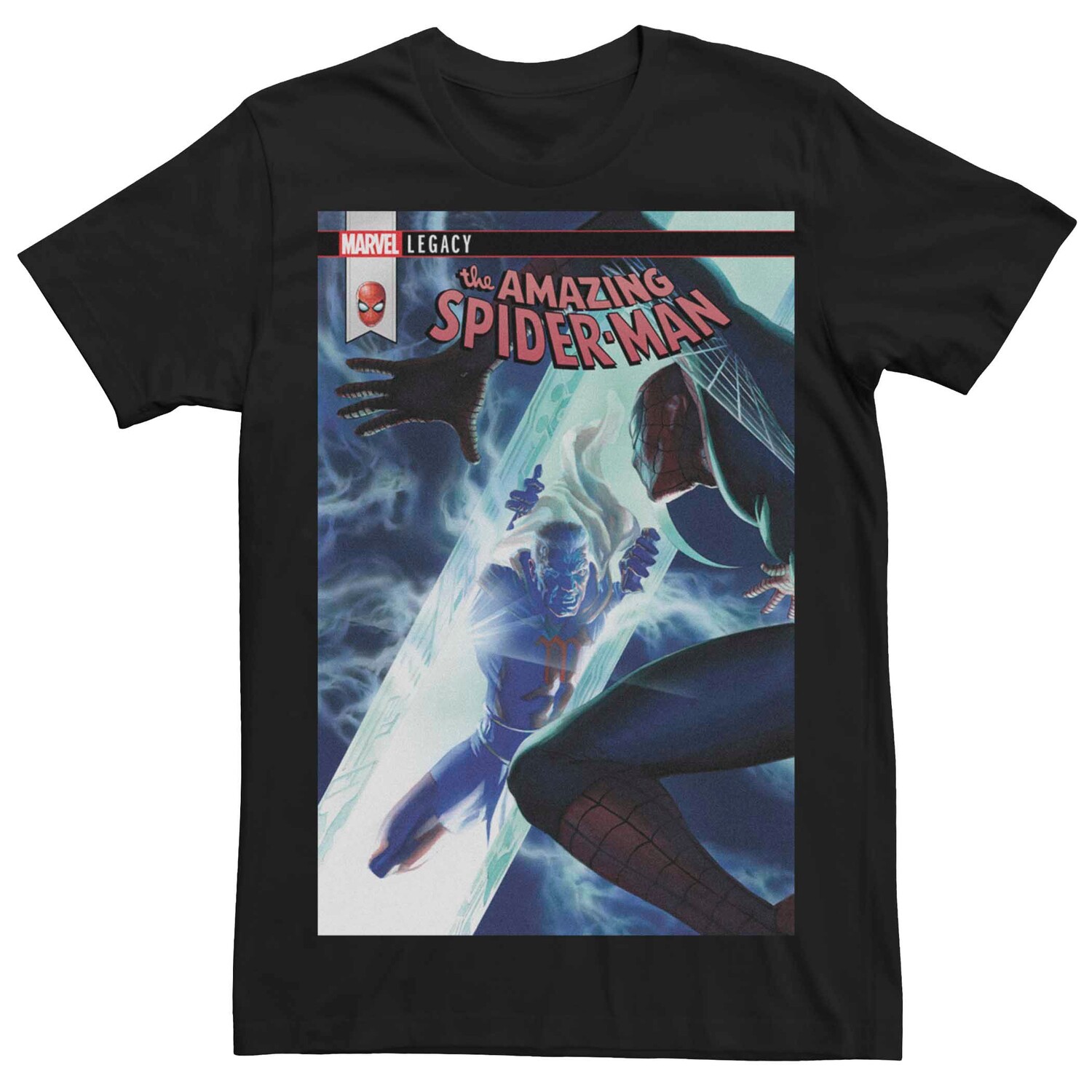 

Мужская футболка с обложкой комиксов Marvel Spider-Man Sky Blast Licensed Character