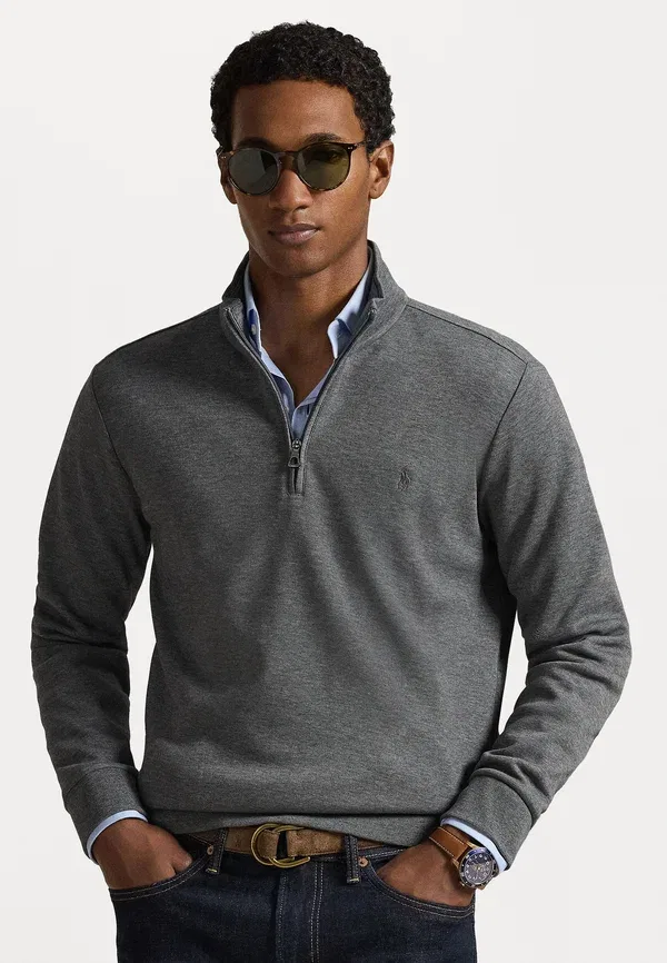 Джемпер с имитацией ворота-стойки Polo Ralph Lauren, цвет средний фланелевый хизер