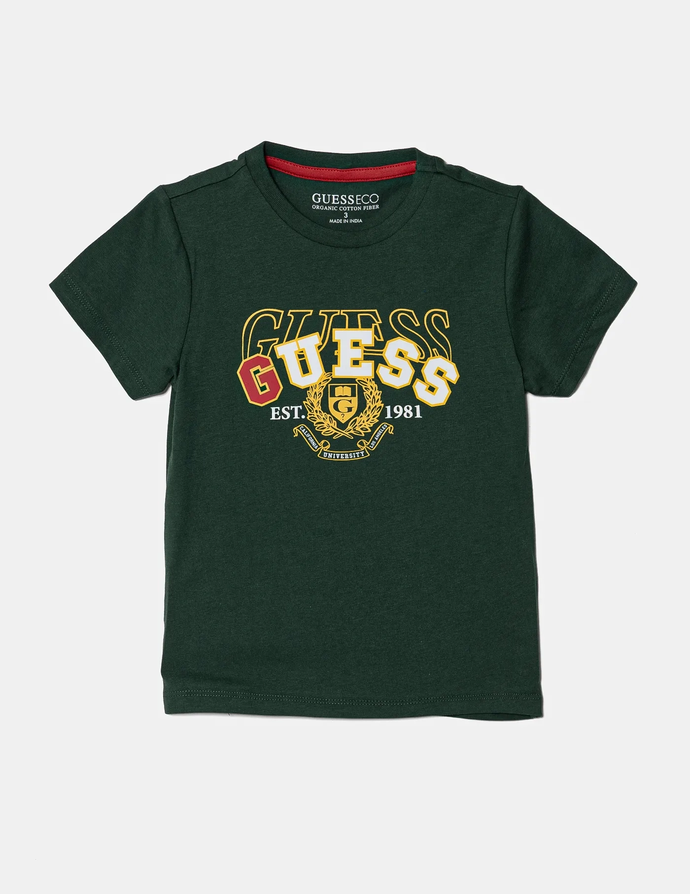 

Хлопковая футболка для детей Guess, зеленый