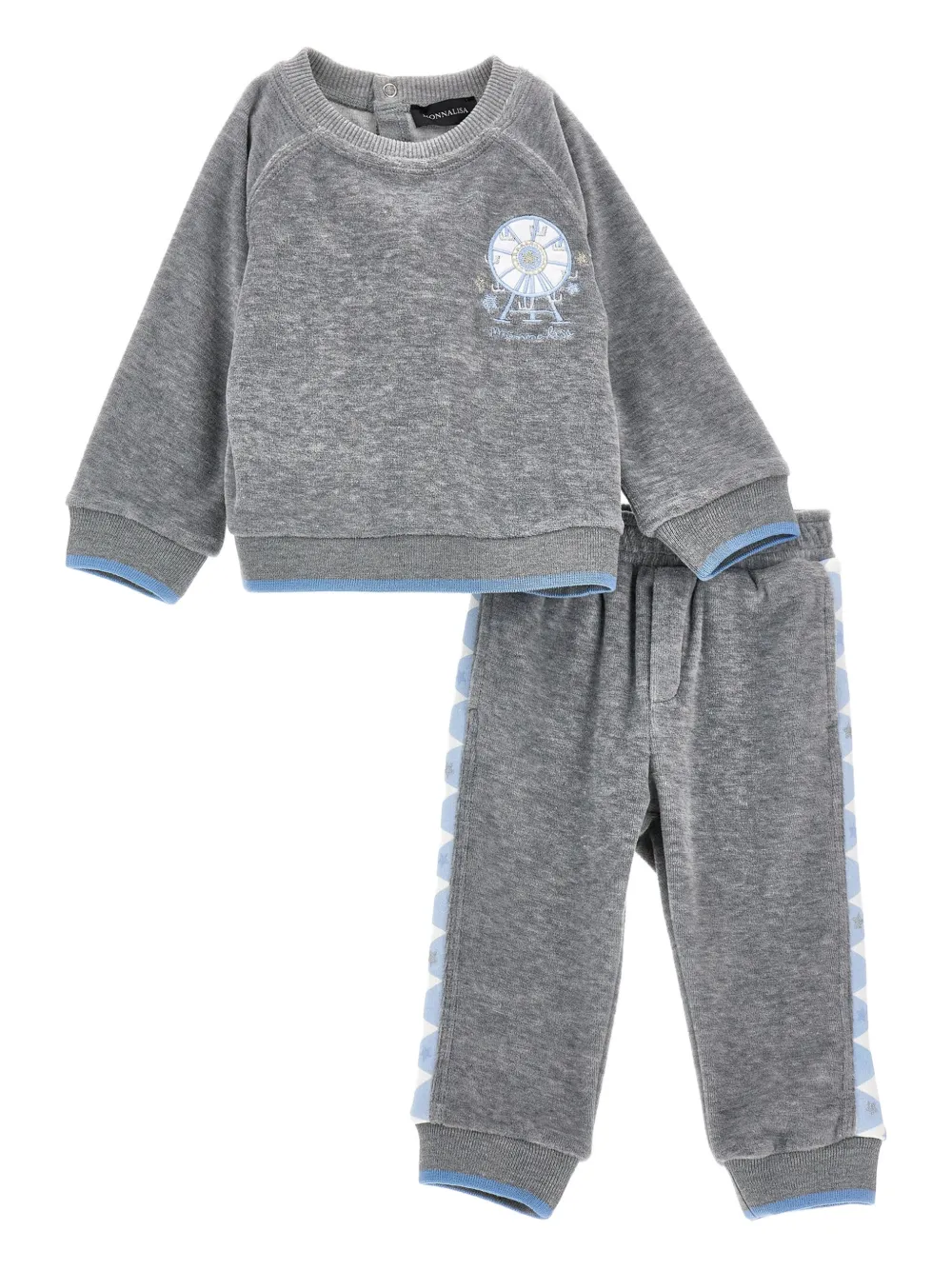 

Велюровый спортивный костюм Monnalisa, серый