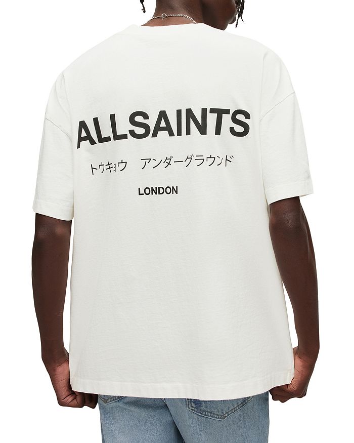 

Футболка с графическим логотипом Underground Organic Cotton ALLSAINTS, белый