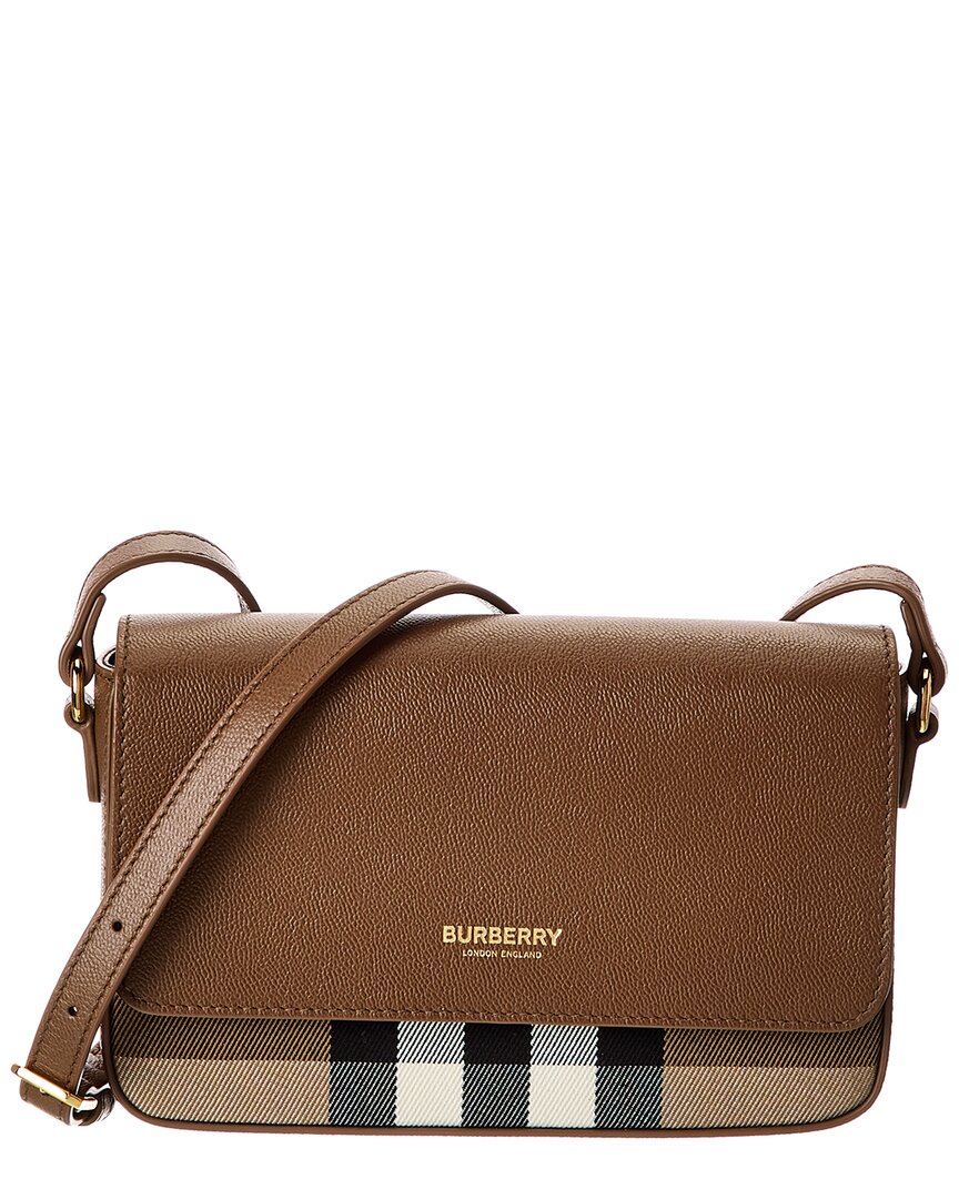 

Сумка через плечо Burberry Check из парусины и кожи