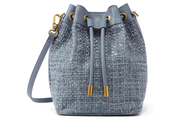 

Полиуретановая искусственная кожа маленькая CK сумка ведро через плечо небольшой размер женская разноцветная CHARLES&KEITH, denim синий denim синий