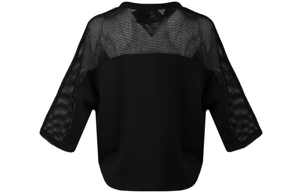 Топ спортивная одежда nsw crew сетчатый топ Nike, черный — фото 2
