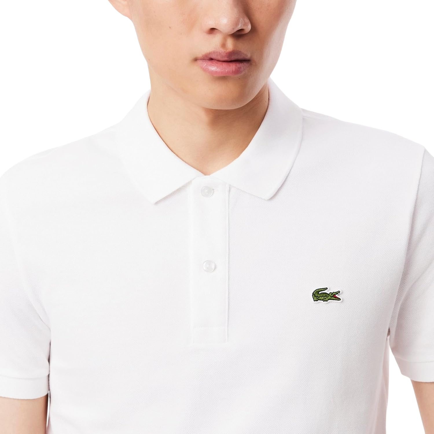 Lacoste мужская приталенная короткая рукав поло L12.12, White — фото 2