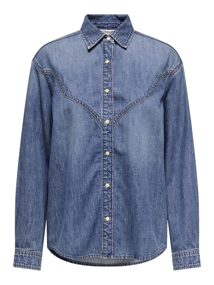 

Рубашка ONLY, Средне-синий деним