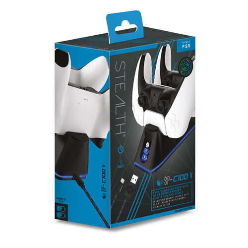 

Stealth Sp-C100V Twin Usb Charging Dock + Play & Charge Cable (Black)