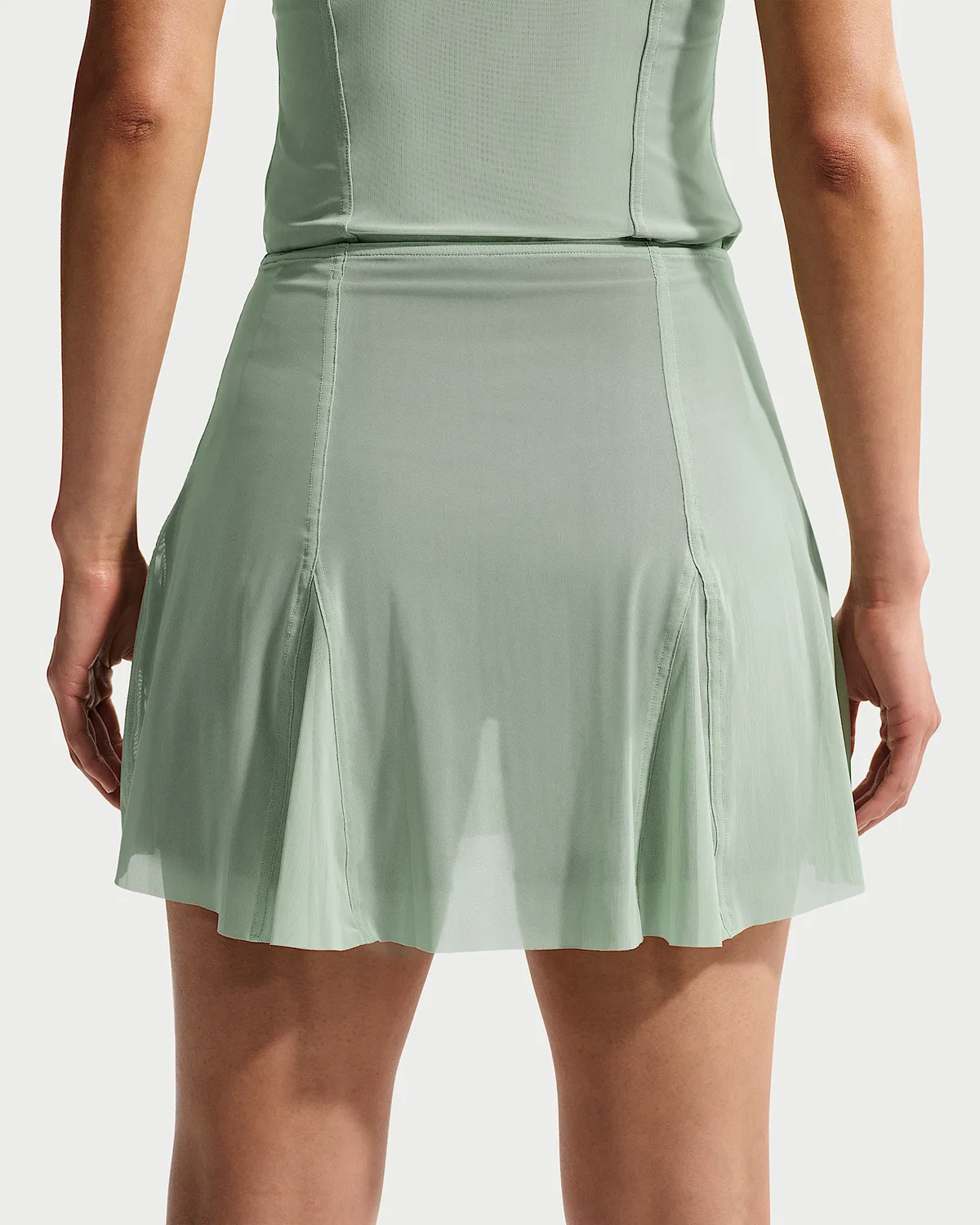 Женская юбка для тенниса с высокой посадкой NikeCourt Slam, Steam/Black Spruce/Black — фото 3