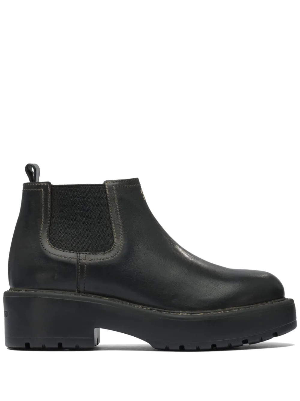 Ботинки челси на платформе MIU MIU, черный