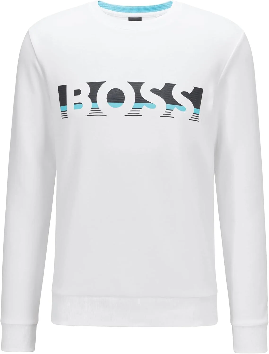 Мужская толстовка BOSS Salbo 1 унисекс из хлопка с логотипом, белый
