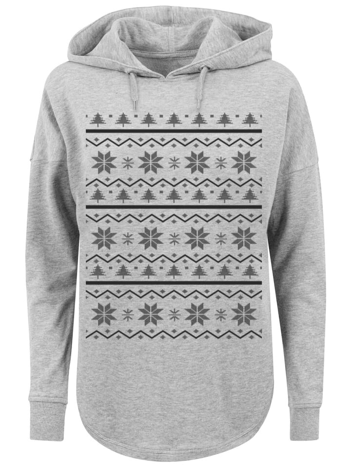 

Пуловер F4NT4STIC Oversized Scandinavian Muster Weihnachten, серый