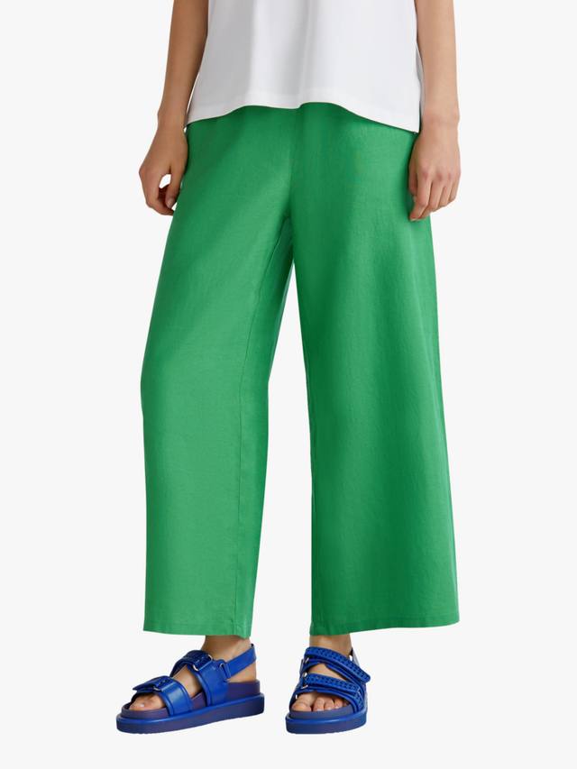 

Широкие укороченные льняные брюки Benetton