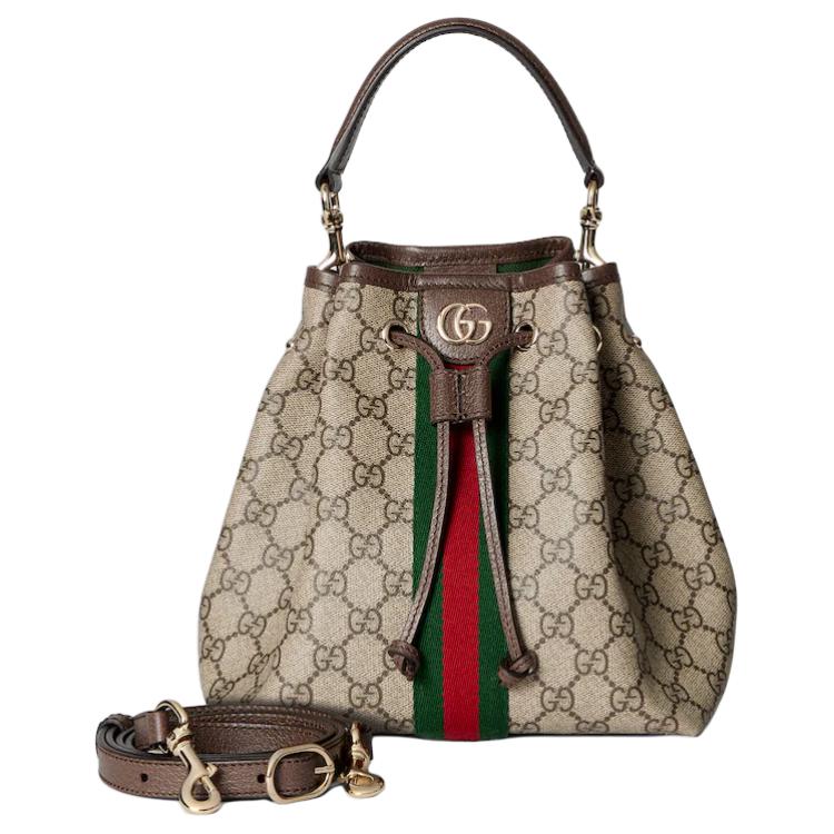 Женская сумка GUCCI Ophidia через плечо, коричневая — фото 2