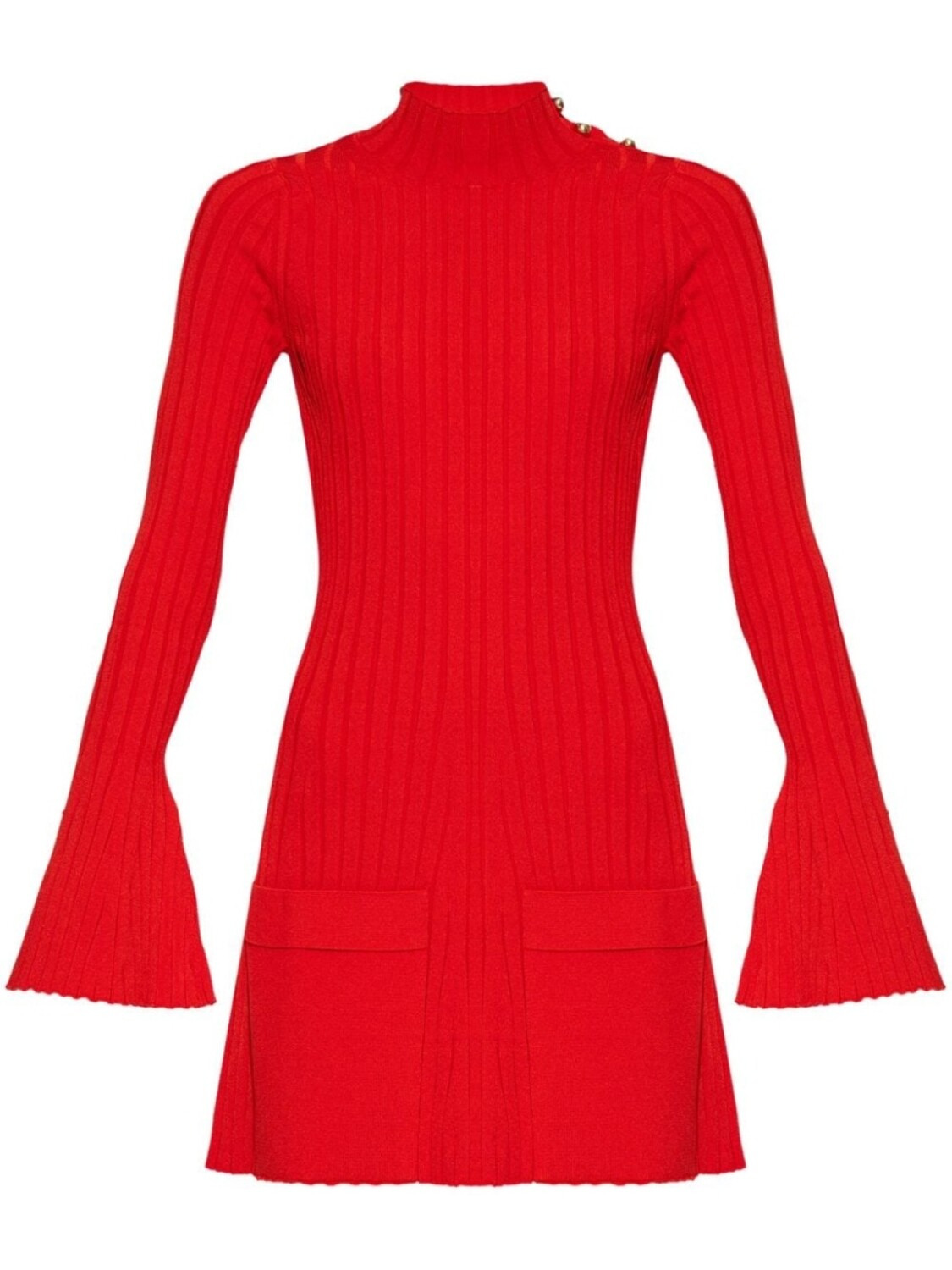 

Stella McCartney мини-платье из трикотажного полотна в рубчик, красный