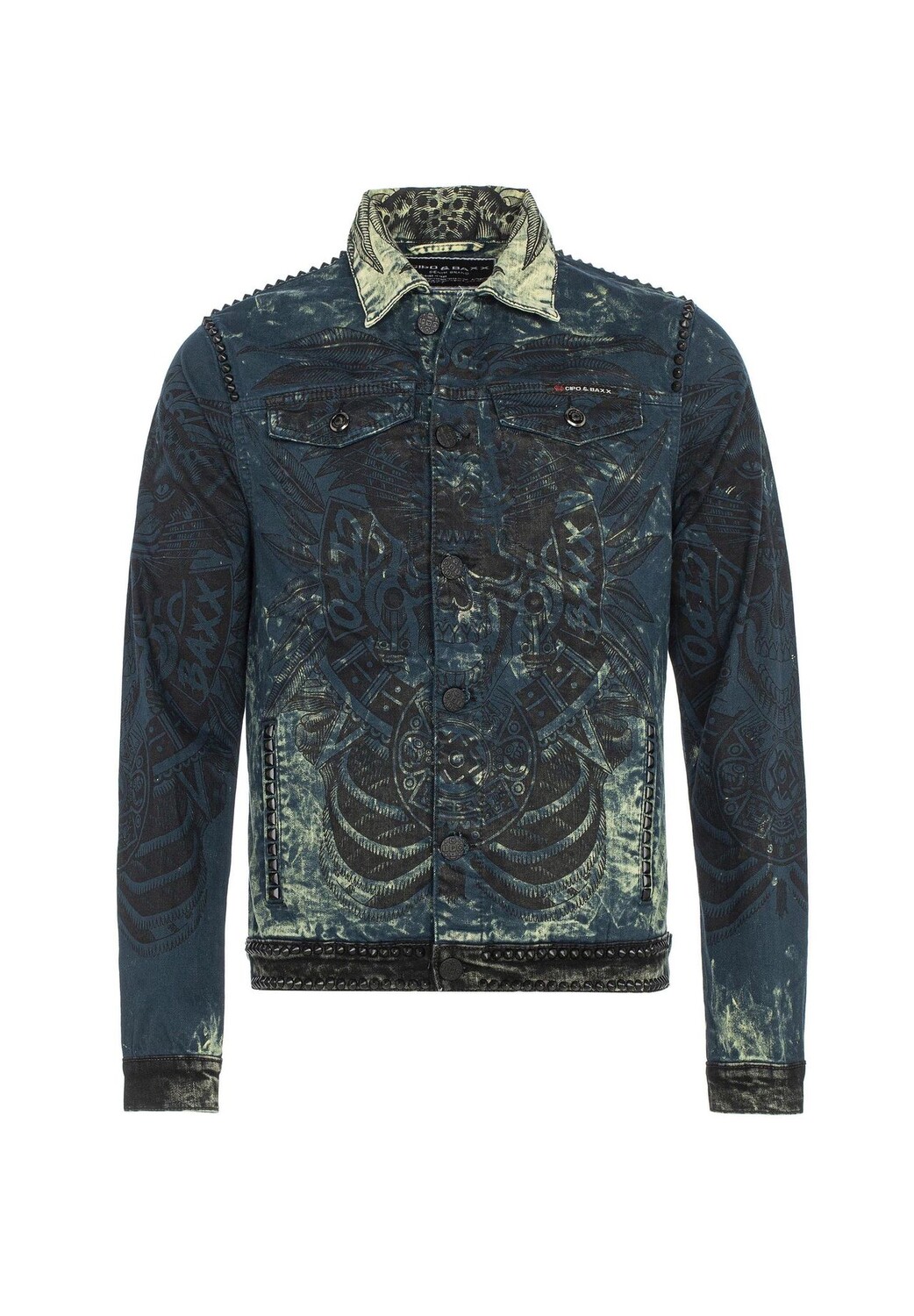 

Джинсовая куртка с заклепками Rocky CIPO & BAXX, синий