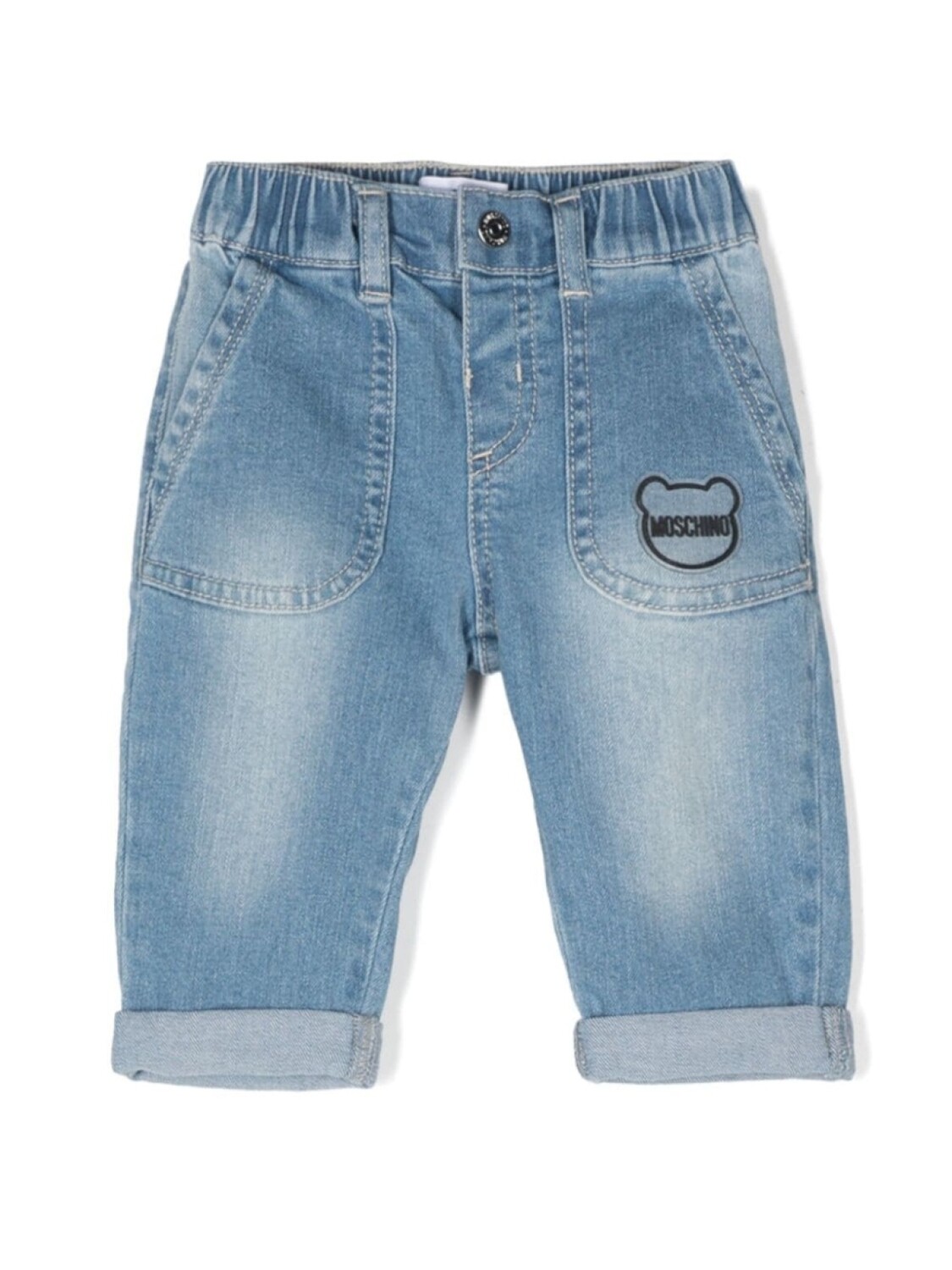 

Moschino Kids джинсы с мотивом плюшевого мишки, синий
