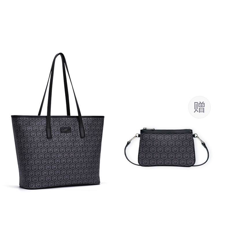 

Сумка-шоппер из ПВХ поливинилхлорида на плечо женская черная/серая HE BAO BAO, [Tubas]Набор классической черной подарочной упаковки "Плетение мечты" (для компьютера 14 дюймов)