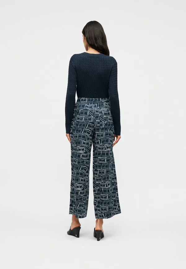 Свободные широкие брюки из чистого льна Tommy Hilfiger, Dark Night Navy — фото 3