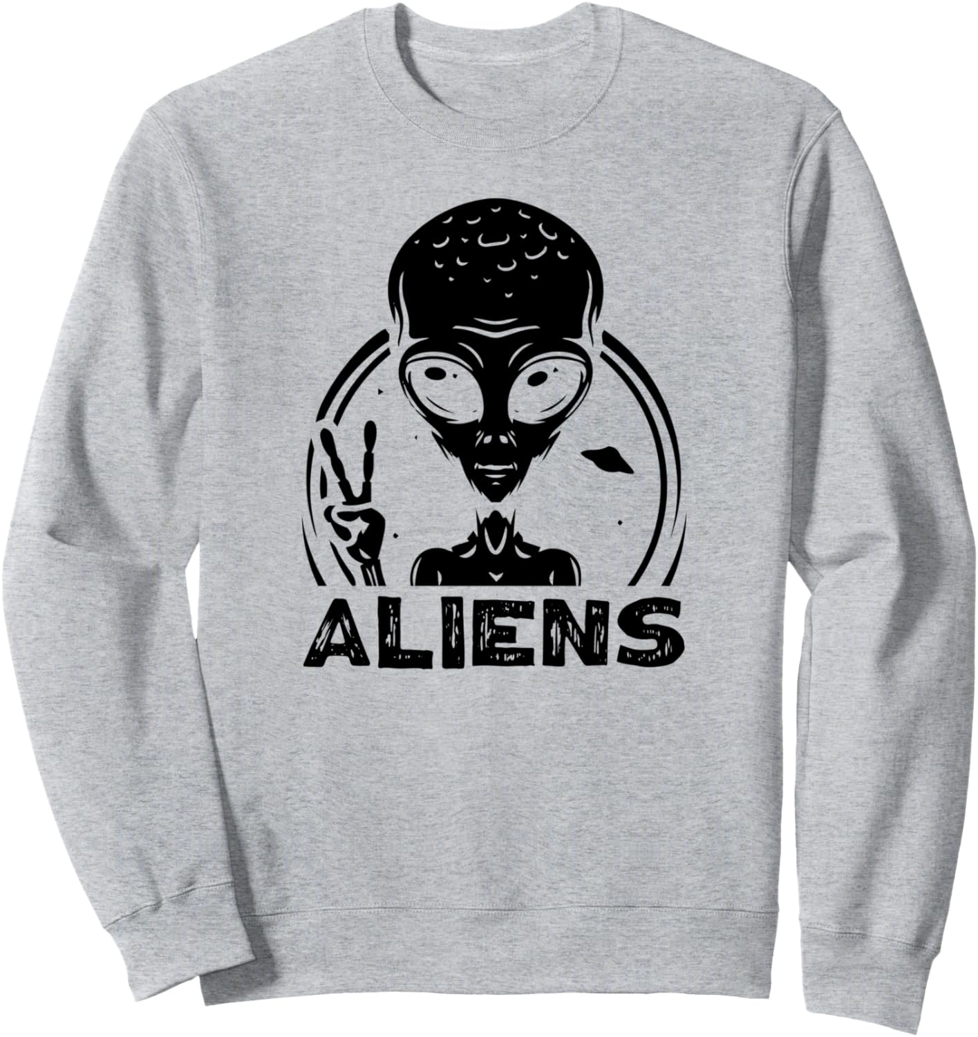

Забавная толстовка с изображением инопланетного НЛО для любителей инопланетян Aliens Ufo, серый