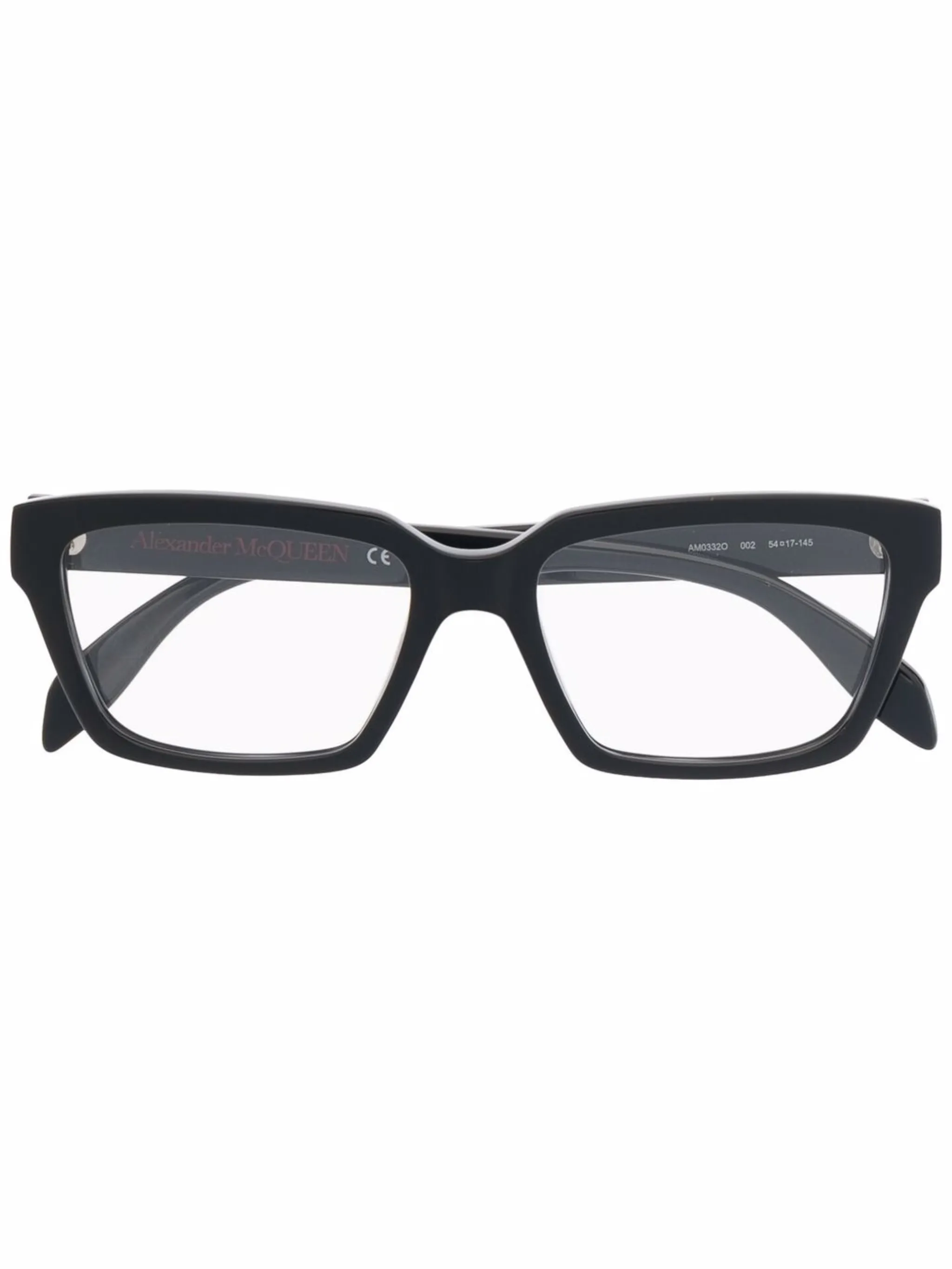 

Очки в квадратной оправе с логотипом Alexander Mcqueen Eyewear, черный