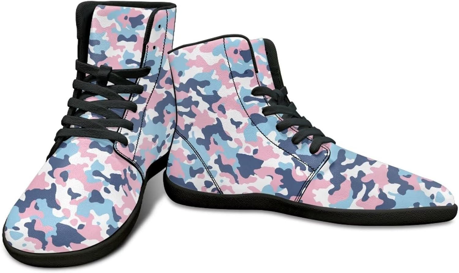 

Высокие кроссовки с камуфляжным дизайном для мужчин - обувь для босоногой ходьбы, ботинки, кроссовки с нулевым перепадом Watdotory, голубой