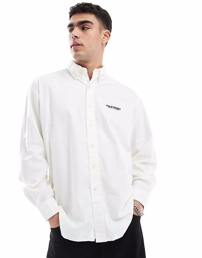 

Polo Ralph Lauren Sport capsule small logo pocket wear оксфорд рубашка белого цвета