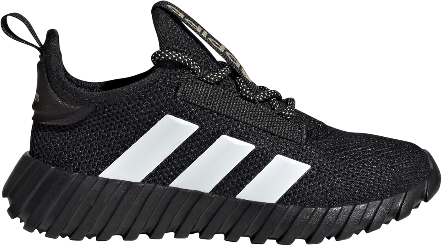 Детские кроссовки Adidas Kaptir Flow (унисекс), белый/черный/золотой — фото 4