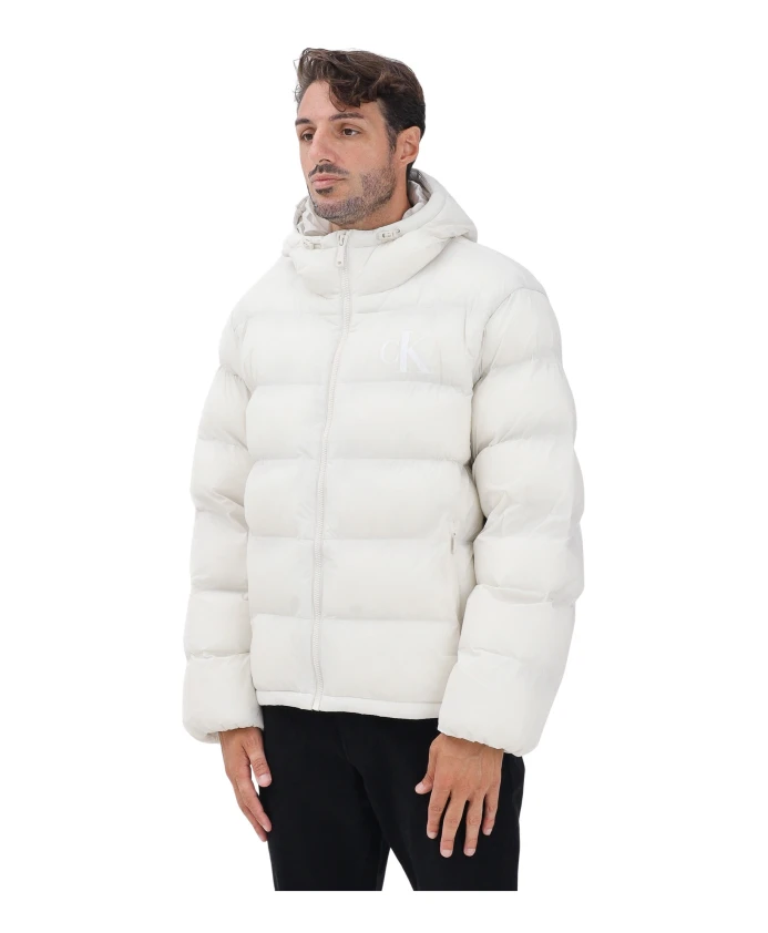 

Белая мужская пуховая куртка (осень-зима) Calvin Klein Jeans, белый