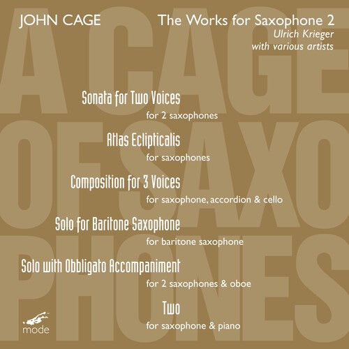 

CD диск Cage / Krieger: Works for Saxophone I
