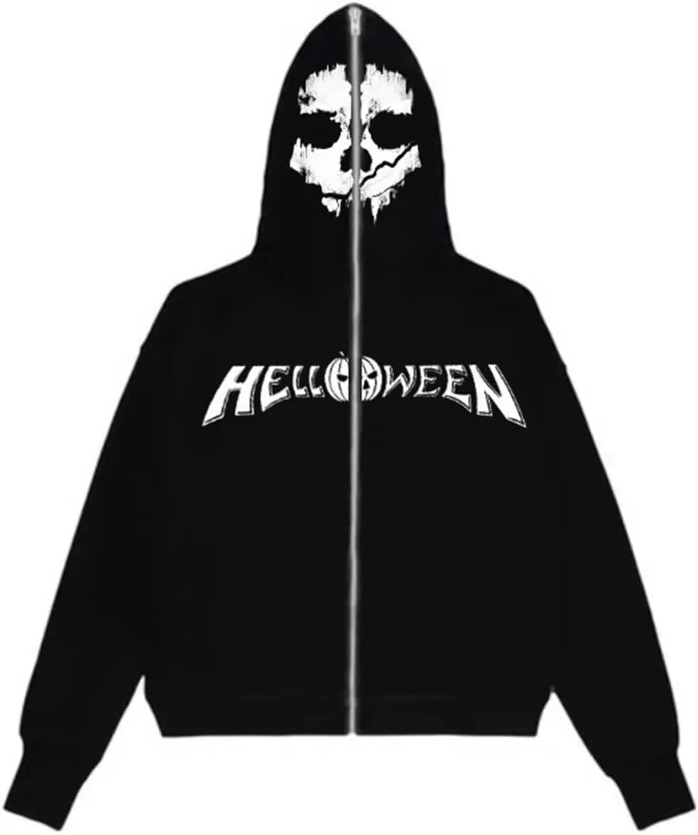 

Худи Harajuku Aesthetic Zip Up Oversized Vintage Gothic Y2k YUNZSXJY