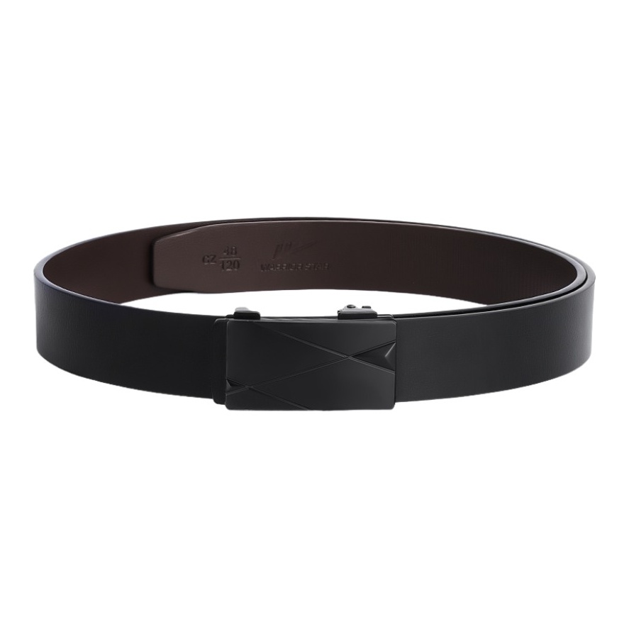 

Ремень из спилка коровьей кожи Unisex 3,3 см WARRIOR, gentleman черный