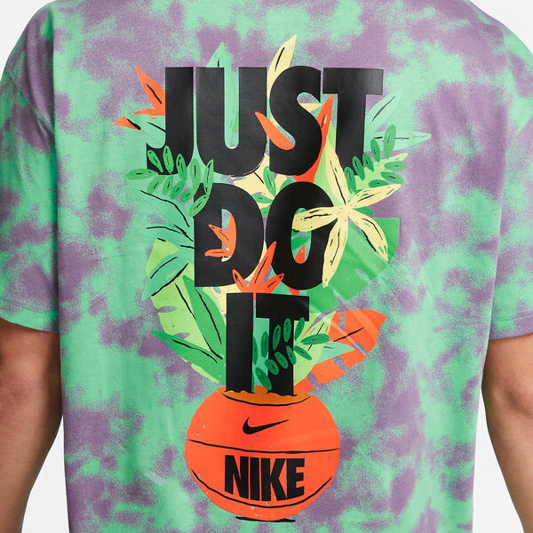 Футболка Nike Max90 Just Do It Basketball T-Shirt 'Green Purple', зеленый — фото 3