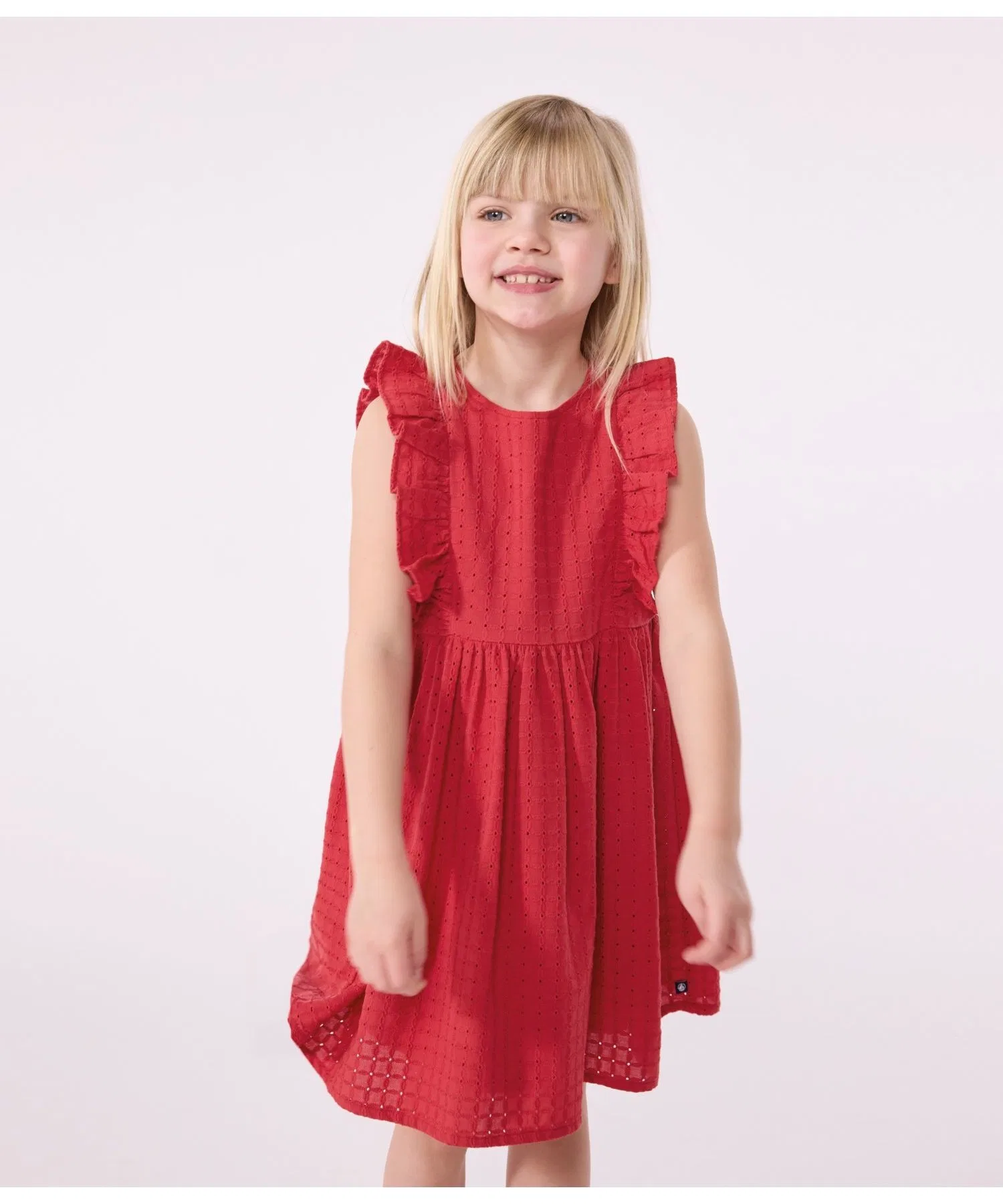 Детское платье PETIT BATEAU с цветочной вышивкой