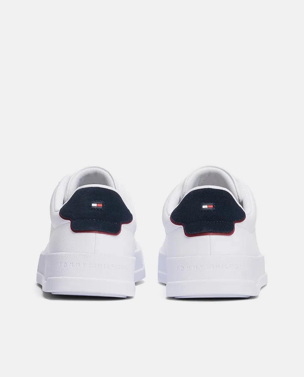 Мужские низкие кроссовки шлемообразного типа из кожи Tommy Hilfiger, белый — фото 3