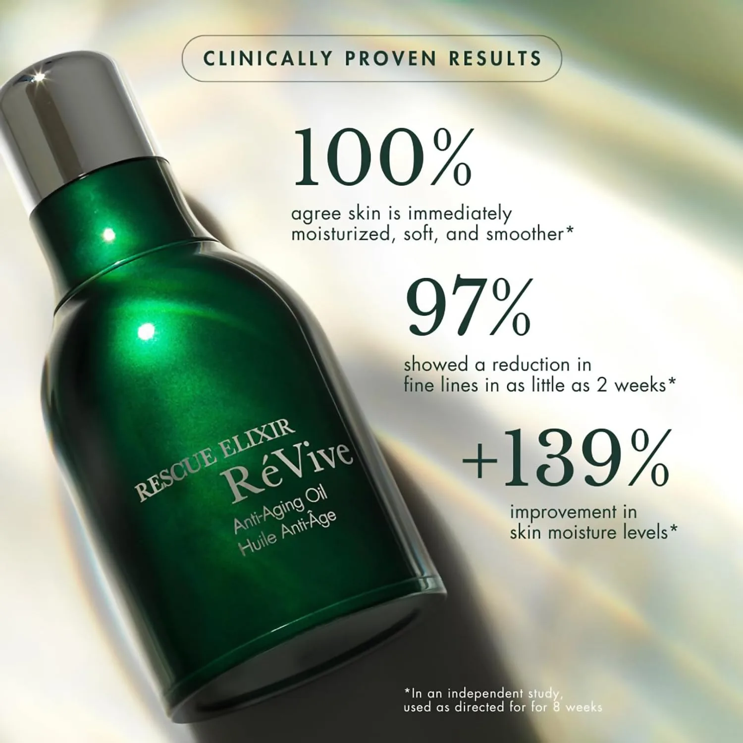 RéVive Anti Aging Face Oil - Rescue Elixir ночное масло-увлажнитель для лица - укрепляет кожный барьер и уменьшает морщинки, разглаживает и увлажняет кожу с маслом мурумуру и био-пептидами (30 мл) — фото 3