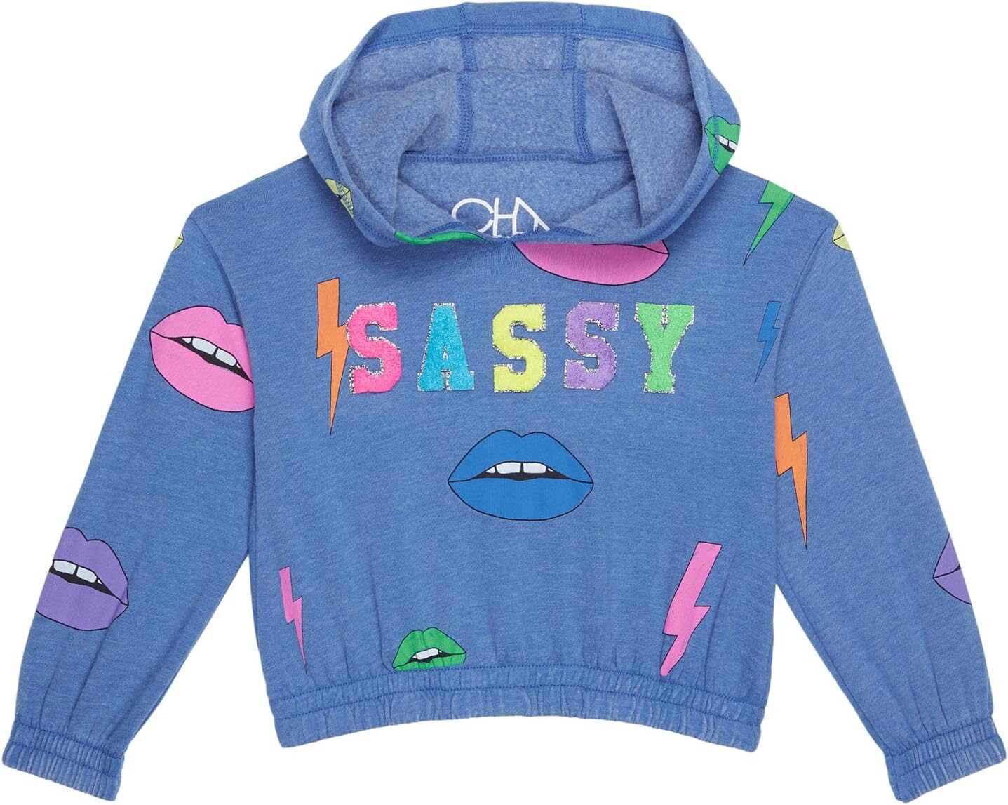 

Худи Chaser Lips & Bolts Vintage Fleece Hoodie with Chenille Patches, цвет Float