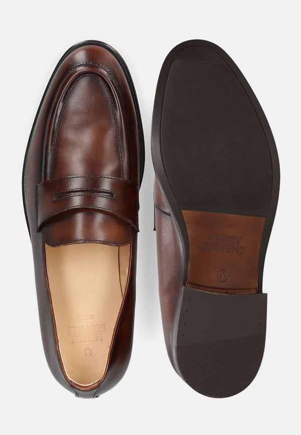 Лоферы wes pl smart slipons Henry Stevens, Mittelbraun — фото 4
