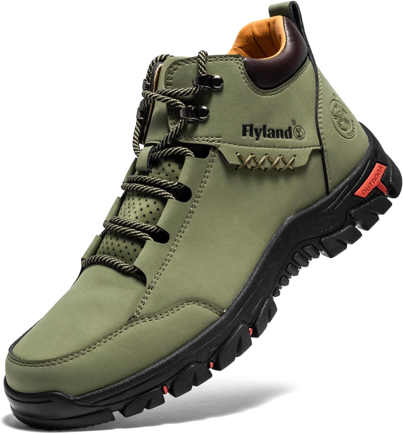 

Мужские повседневные кожаные туфли-чикка FLYLAND, ручной работы, модные ботинки на мягкой подошве, нескользящие, дышащие, удобные, средней высоты, для вождения, прогулок и активного отдыха на улице, хаки