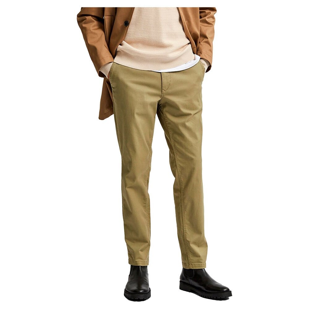 

Брюки Selected Slim Miles Flex Chino, зеленый