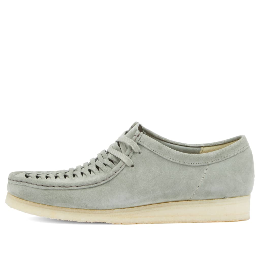 

Кроссовки Wallabee weave Clarks Originals, цвет sage suede