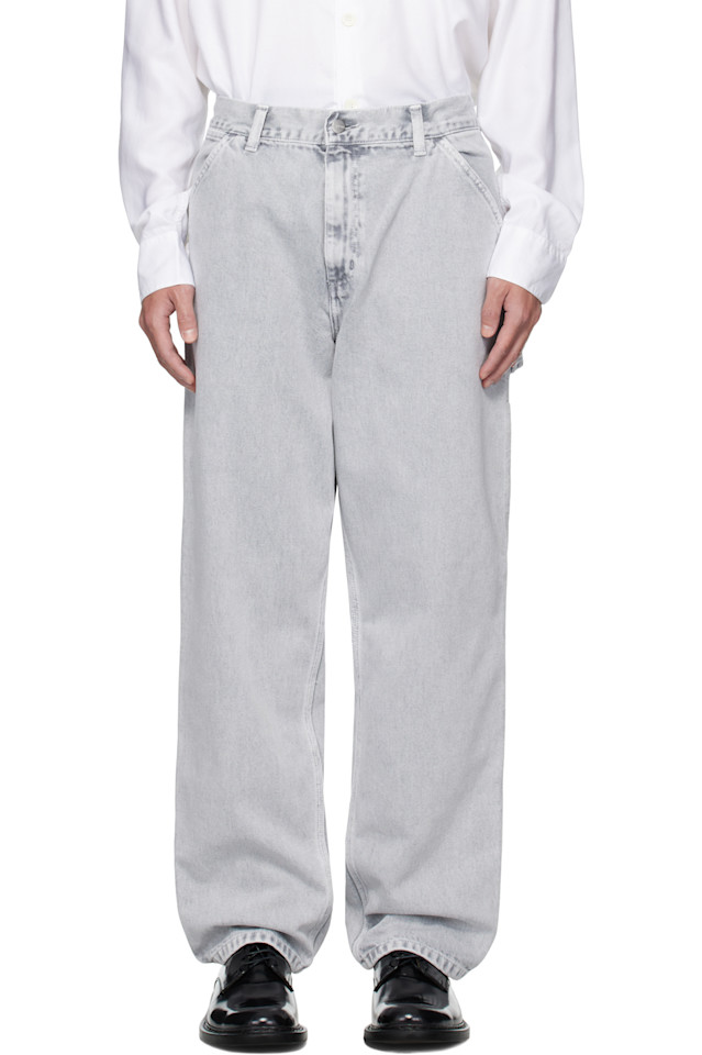 

Carhartt Work In Progress Серые джинсы с одним коленом