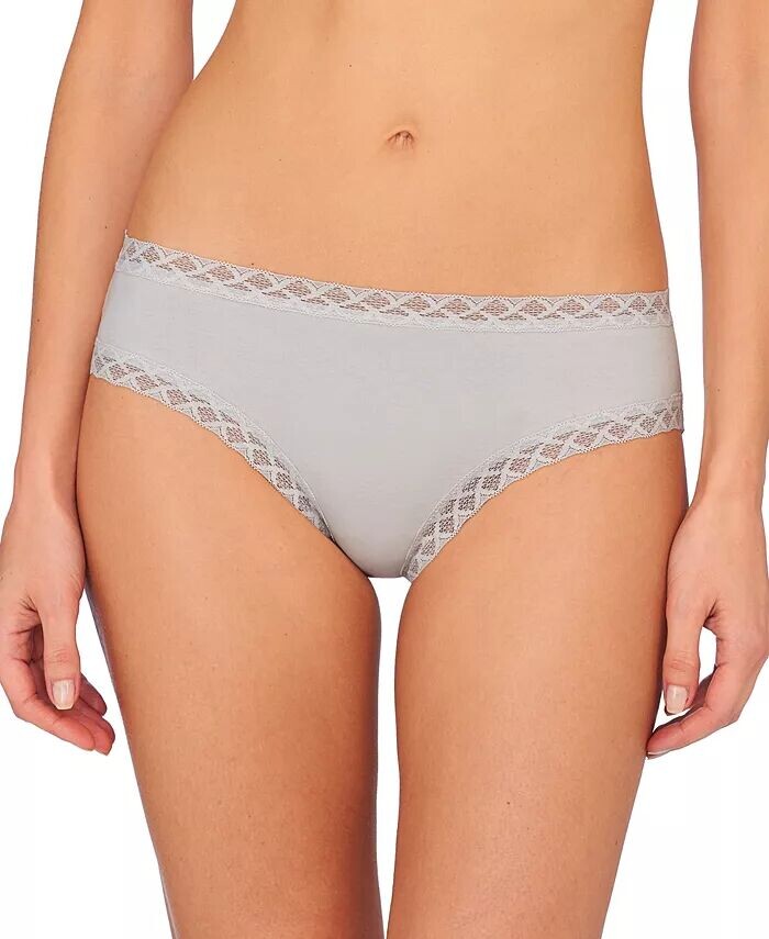 

Хлопковые трусы Bliss с кружевной отделкой 156058 Natori, бежевый