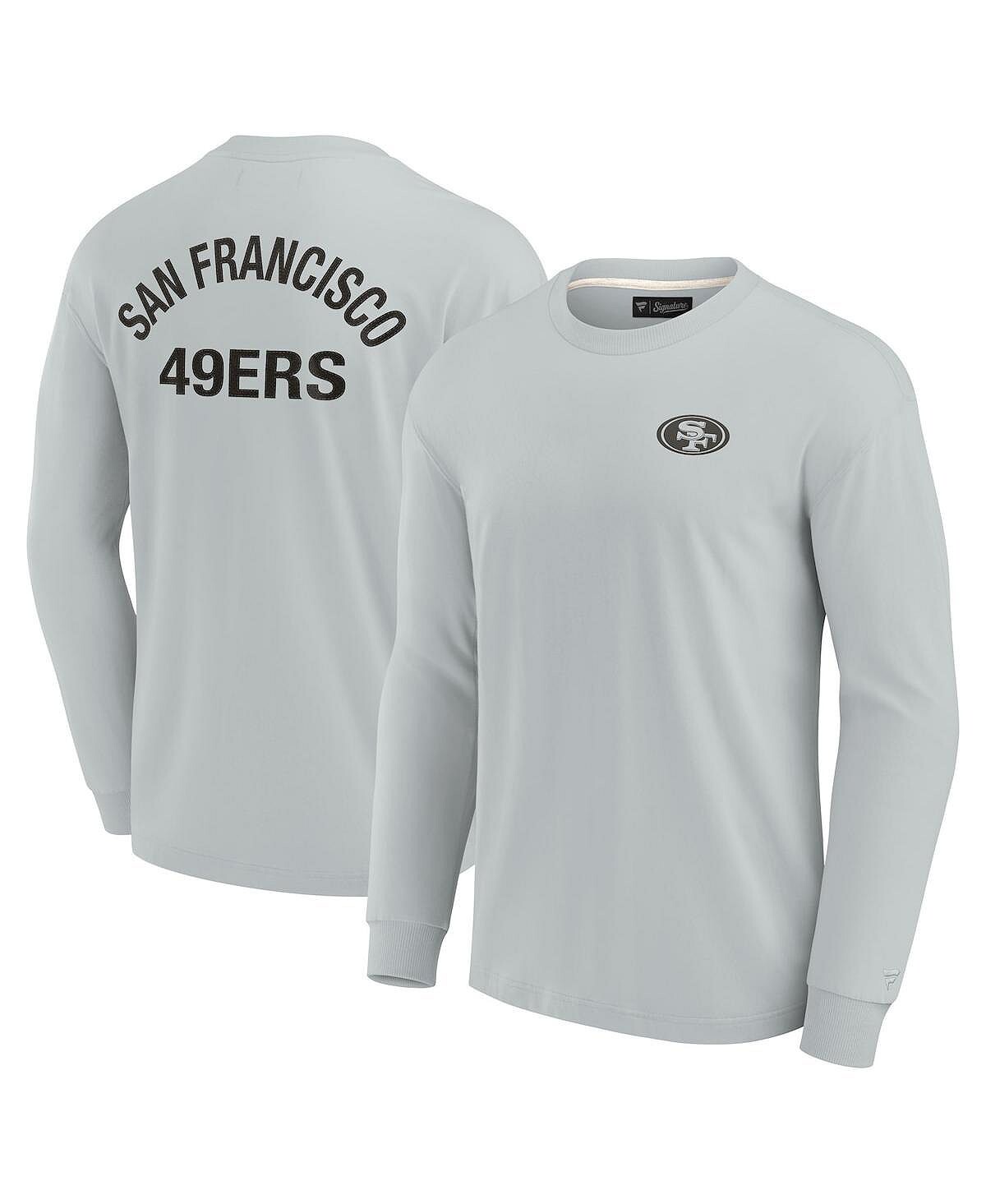 

Мужская и женская серая супермягкая футболка San Francisco 49ers с длинным рукавом Fanatics Signature, Серый, Мужская и женская серая супермягкая футболка San Francisco 49ers с длинным рукавом Fanatics Signature