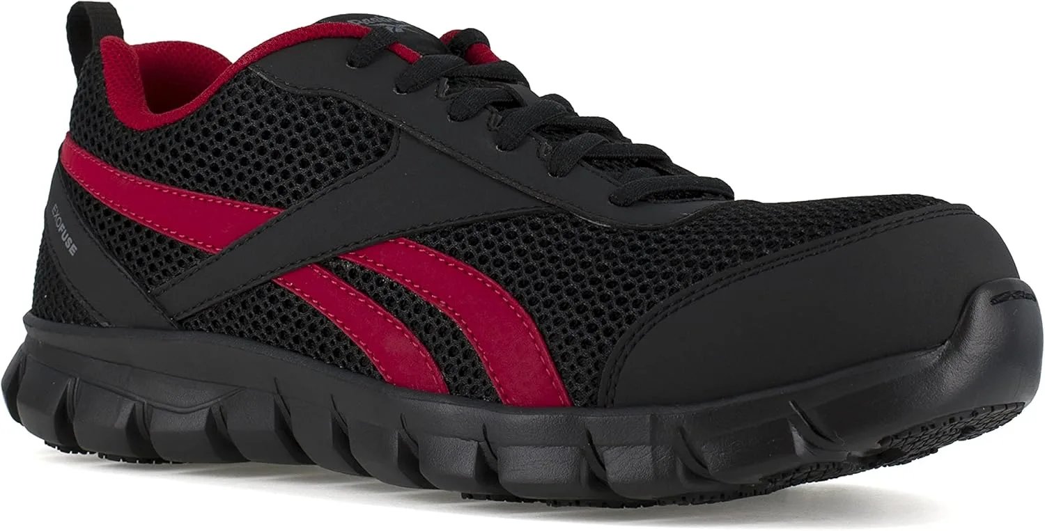 Мужские рабочие ботинки Reebok Sublite Cushion с защитными носками для работы на производстве и в строительстве, черный